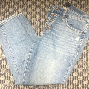 J.Crew Factory 10" high Rise Skinny Jeans Medium Wash Button Fly  J131